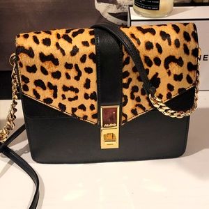 NWOT Pony hair leopard print purse by Aldo